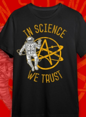 Printed Black Astronute Tshirt